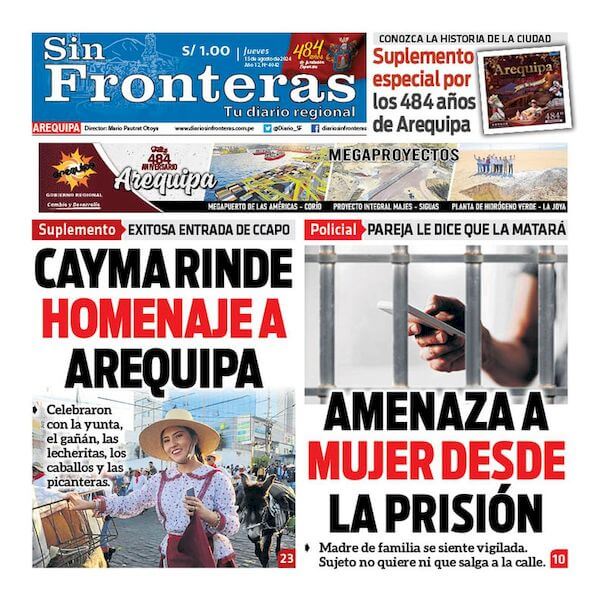 DIARIO SIN FRONTERAS AREQUIPA