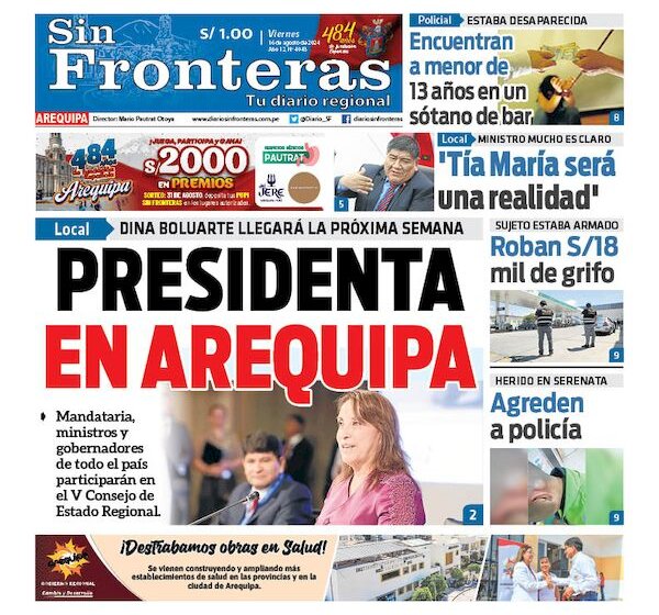  DIARIO SIN FRONTERAS AREQUIPA 16082024