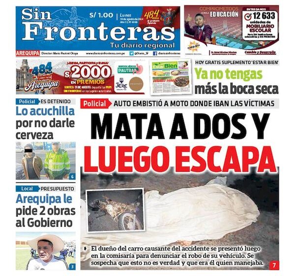  DIARIO SIN FRONTERAS AREQUIPA 19082024