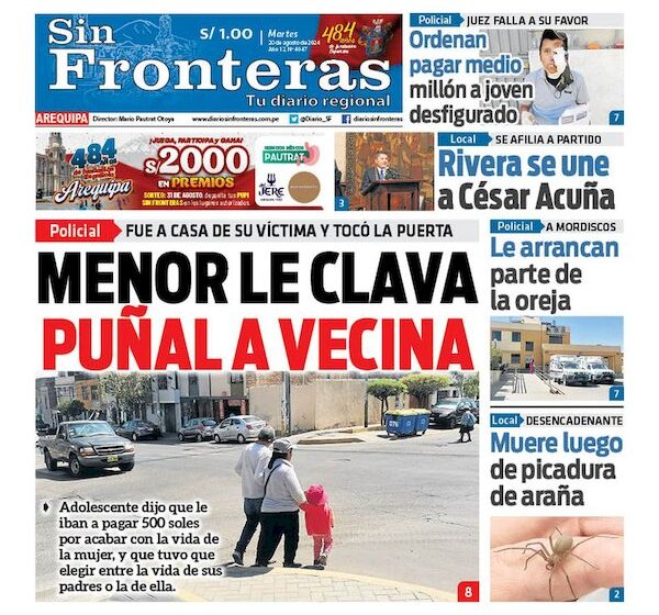  DIARIO SIN FRONTERAS AREQUIPA 20082024