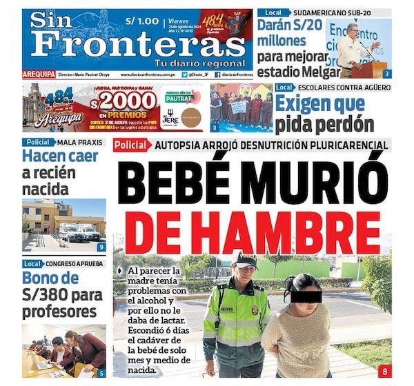  DIARIO SIN FRONTERAS AREQUIPA 23082024