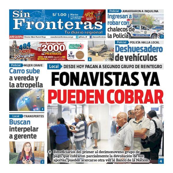 DIARIO SIN FRONTERAS AREQUIPA