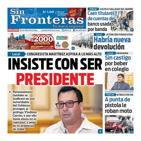 DIARIO SIN FRONTERAS AREQUIPA