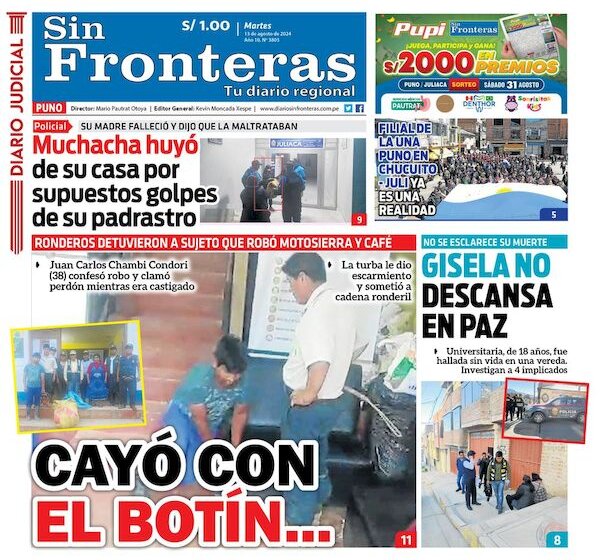  DIARIO SIN FRONTERAS PUNO 13082024