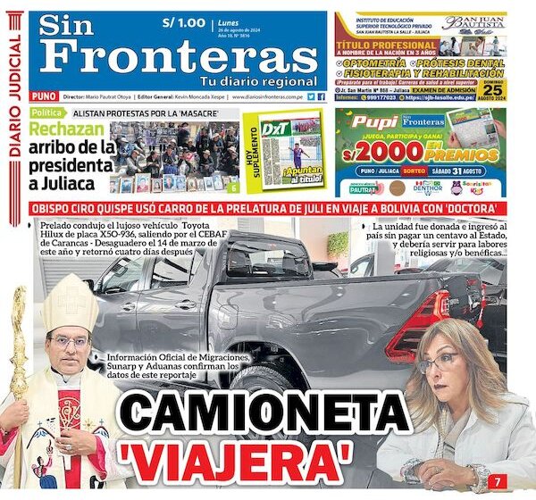  DIARIO SIN FRONTERAS  PUNO 26082024