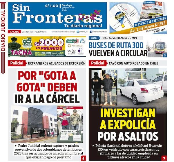  DIARIO SIN FRONTERAS TACNA  11082024