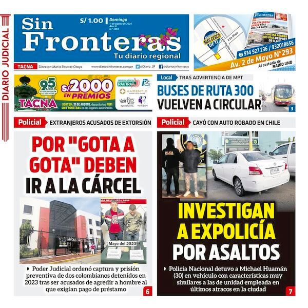 DIARIO SIN FRONTERAS TACNA