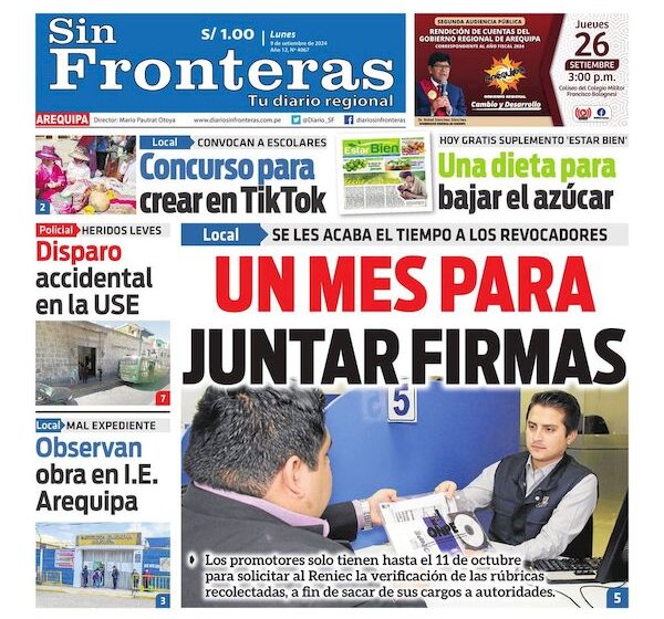 DIARIO SIN FRONTERAS AREQUIPA