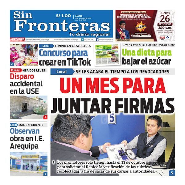 DIARIO SIN FRONTERAS AREQUIPA