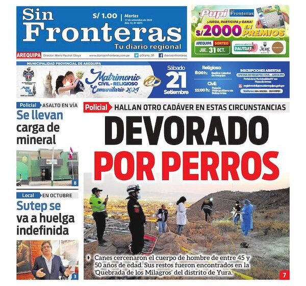  DIARIO SIN FRONTERAS AREQUIPA 17092024