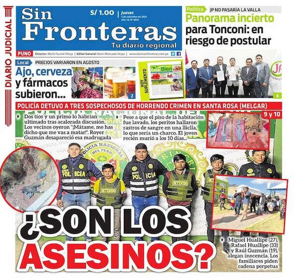  DIARIO SIN FRONTERAS PUNO 05092024