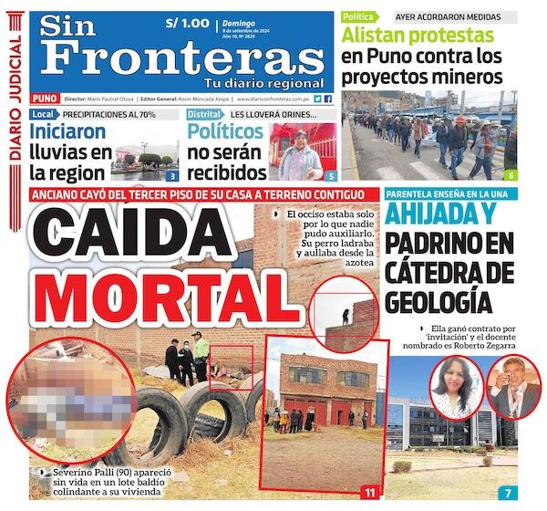  DIARIO SIN FRONTERAS PUNO 08092024