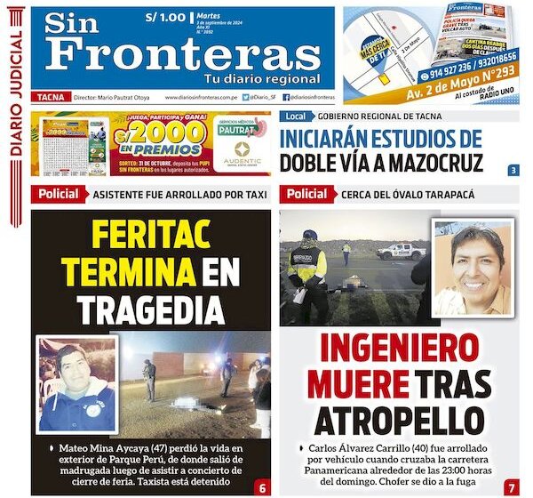  DIARIO SIN FRONTERAS TACNA 03092024