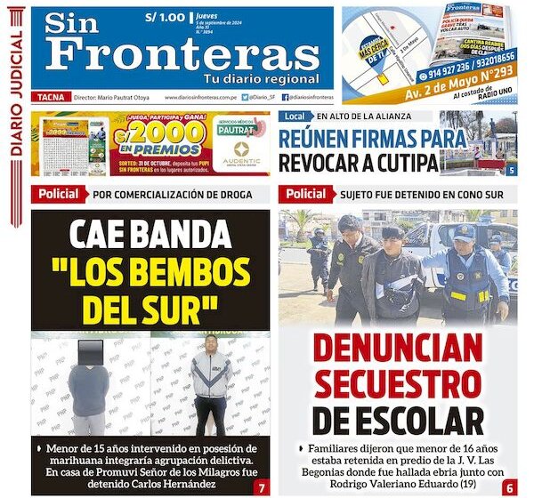 DIARIO SIN FRONTERAS TACNA