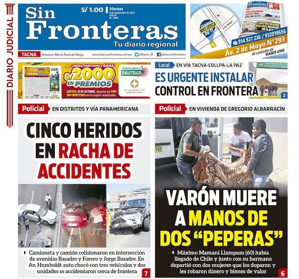  DIARIO SIN FRONTERAS TACNA  06092024