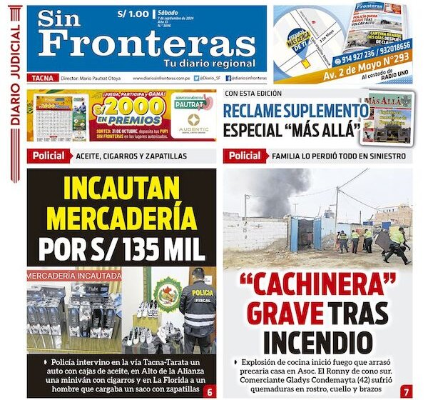  DIARIO SIN FRONTERAS TACNA  07092024