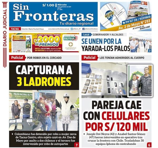  DIARIO SIN FRONTERAS TACNA  11092024