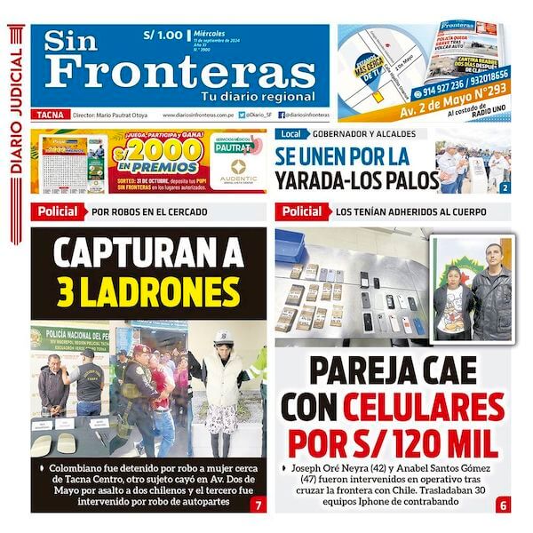 DIARIO SIN FRONTERAS TACNA