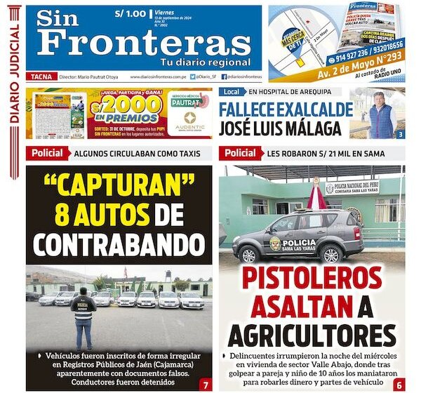  DIARIO SIN FRONTERAS TACNA   13092024