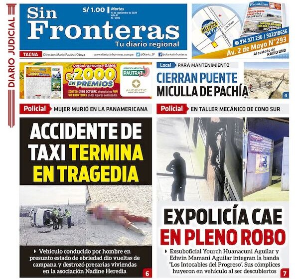 DIARIO SIN FRONTERAS TACNA