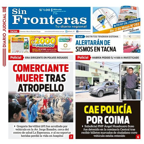 DIARIO SIN FRONTERAS TACNA