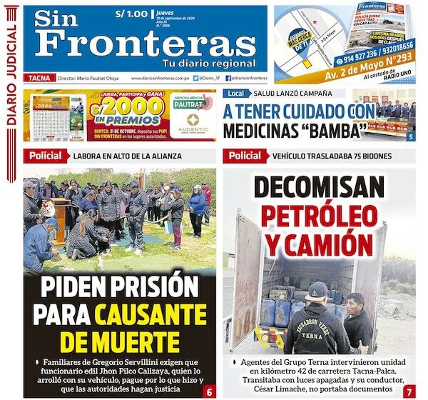 DIARIO SIN FRONTERAS TACNA