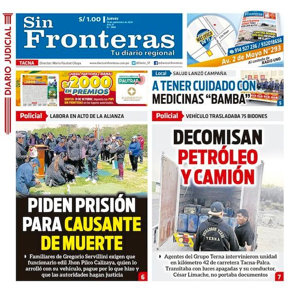 DIARIO SIN FRONTERAS TACNA