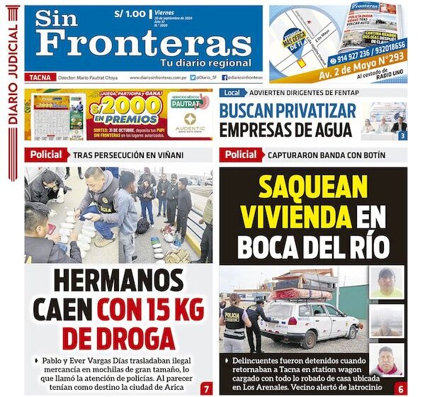 DIARIO SIN FRONTERAS TACNA