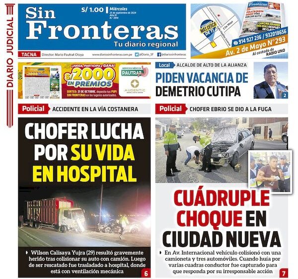 DIARIO SIN FRONTERAS TACNA