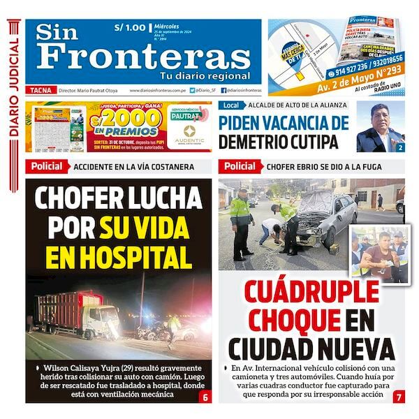 DIARIO SIN FRONTERAS TACNA