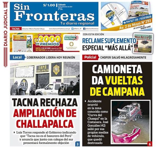 DIARIO SIN FRONTERAS TACNA