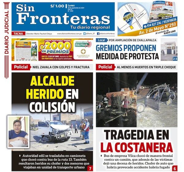  DIARIO SIN FRONTERAS TACNA  30092024