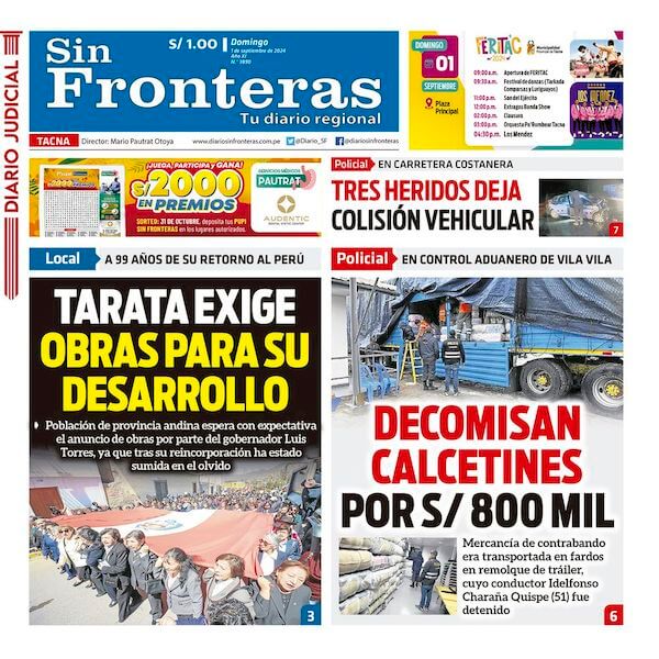 DIARIO SIN FRONTERAS TACNA