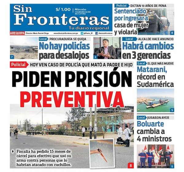 DIARIO SIN FRONTERAS AREQUIPA