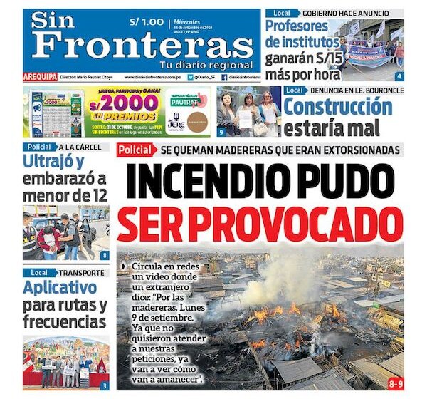  DIARIO SIN FRONTERAS AREQUIPA 11092024