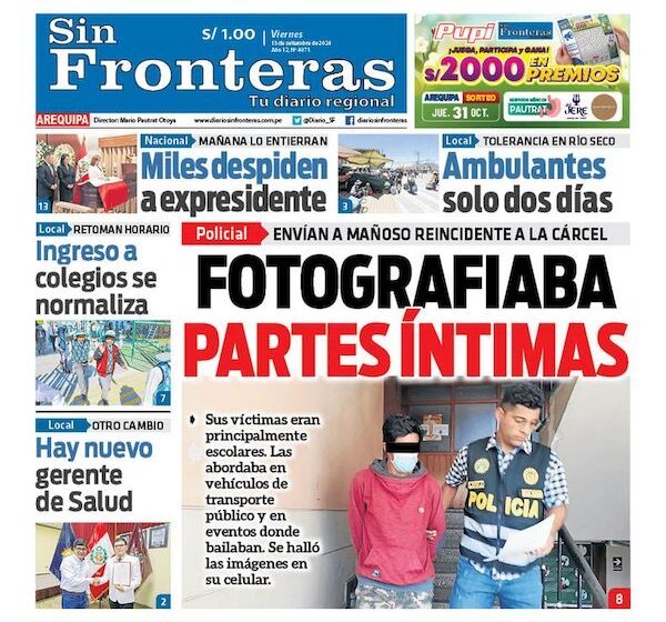  DIARIO SIN FRONTERAS AREQUIPA 13092024