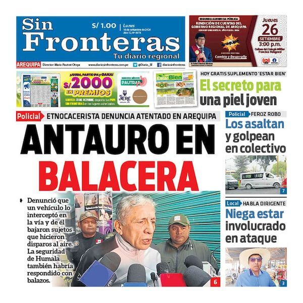 DIARIO SIN FRONTERAS AREQUIPA