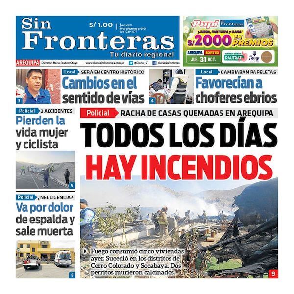 DIARIO SIN FRONTERAS AREQUIPA