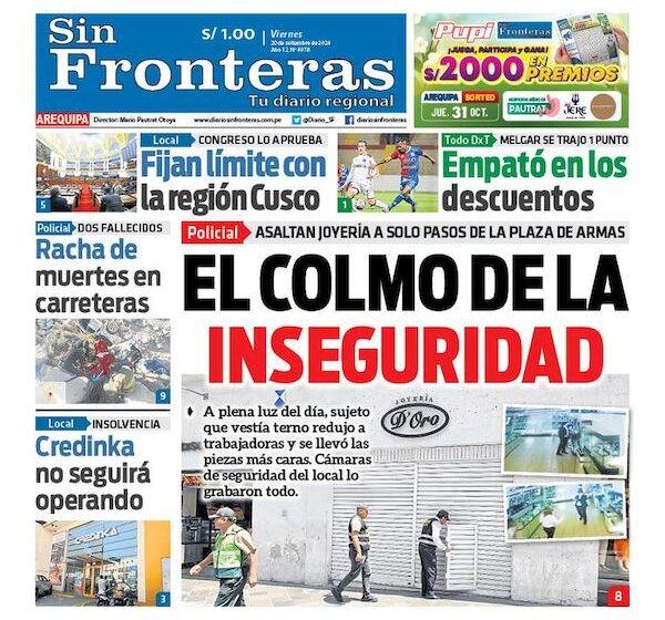 DIARIO SIN FRONTERAS AREQUIPA