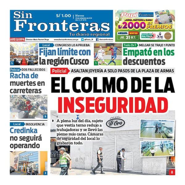 DIARIO SIN FRONTERAS AREQUIPA