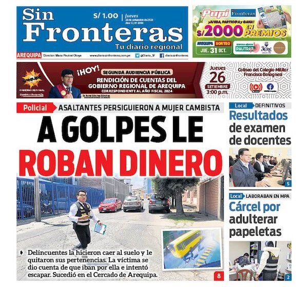  DIARIO SIN FRONTERAS AREQUIPA  26092024