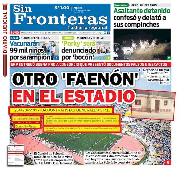 DIARIO SIN FRONTERAS PUNO