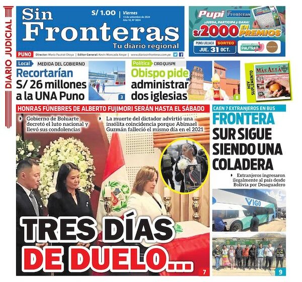  DIARIO SIN FRONTERAS PUNO 13092024