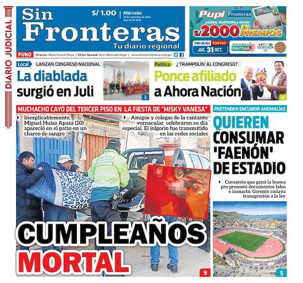  DIARIO SIN FRONTERAS PUNO 18092024