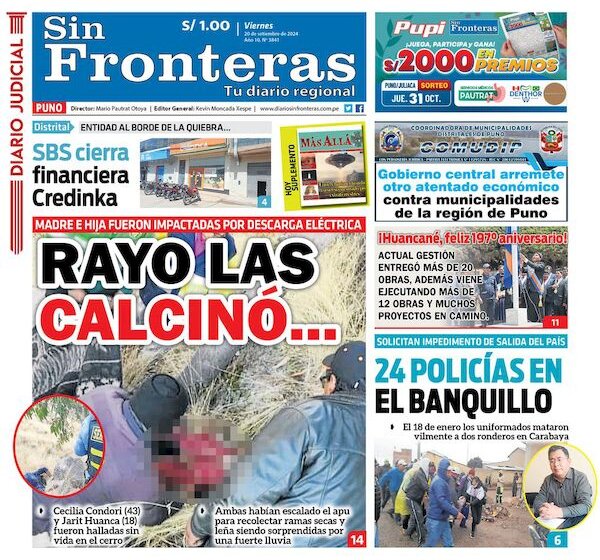  DIARIO SIN FRONTERAS PUNO 20092024