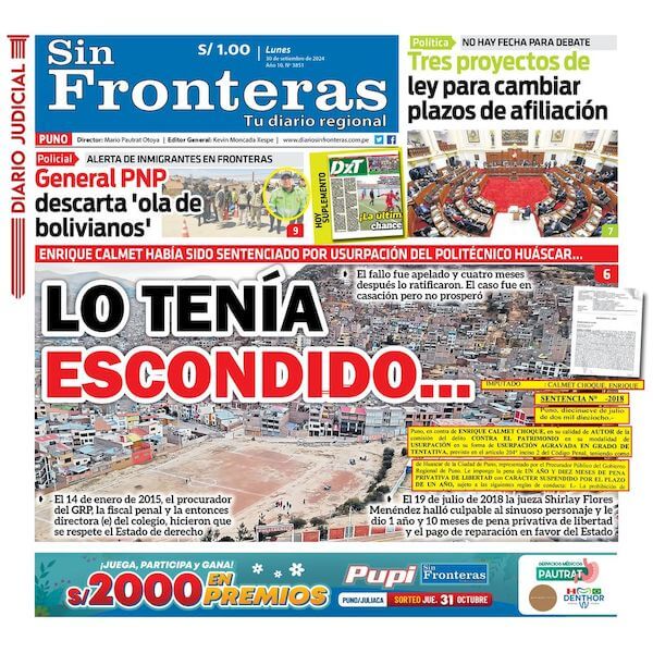 DIARIO SIN FRONTERAS PUNO