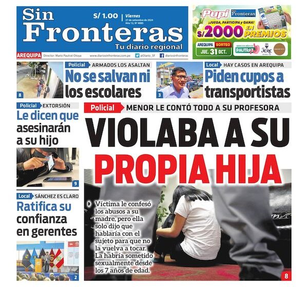  DIARIO SIN FRONTERAS AREQUIPA 27092024