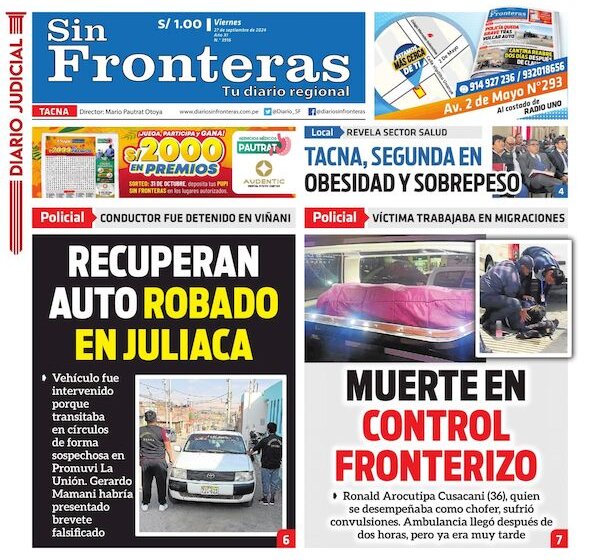 DIARIO SIN FRONTERAS TACNA