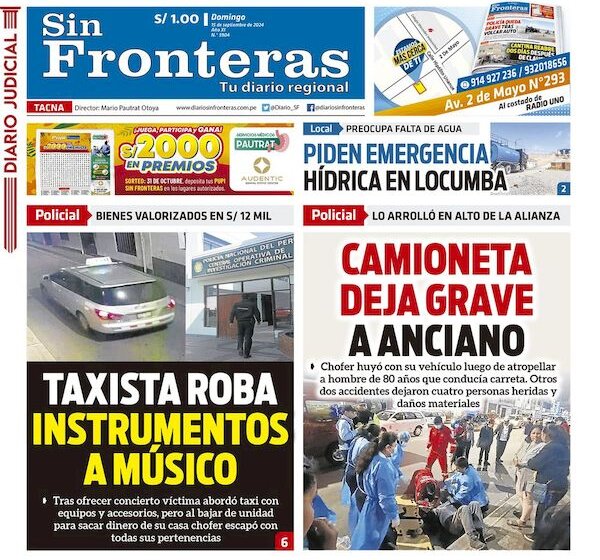  DIARIO SIN FRONTERAS TACNA   15092024