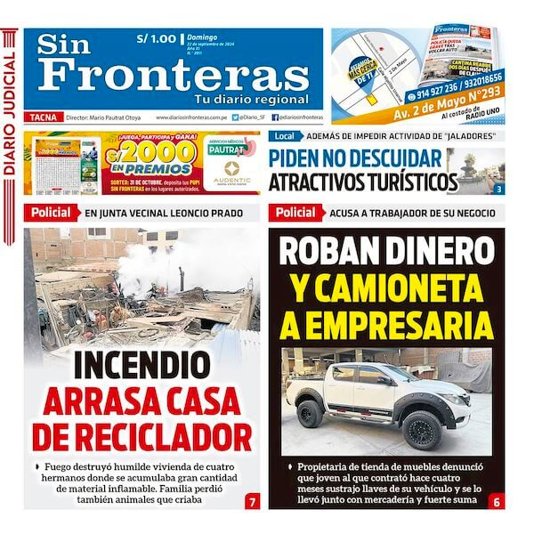 DIARIO SIN FRONTERAS TACNA